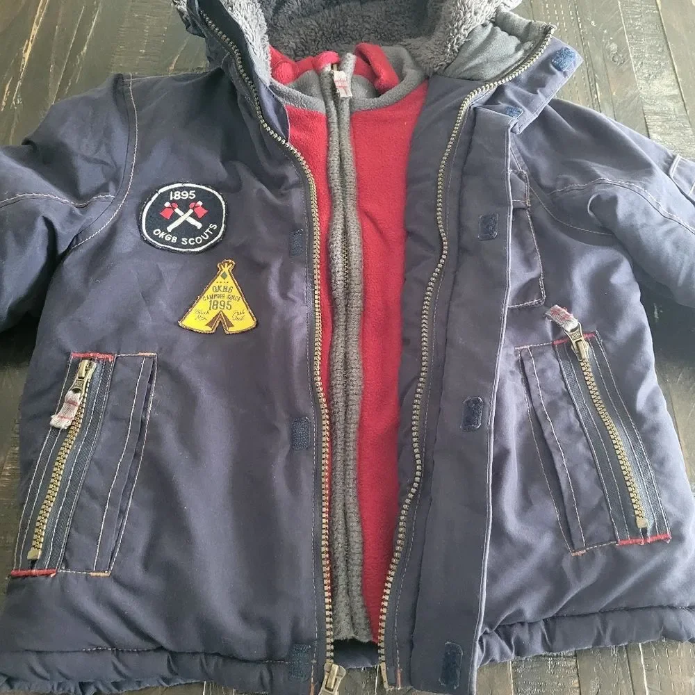 OshKosh B’gosh Hooded Zip Winter Coat Jacket Boys Size 6